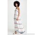 9seed Women's Sayulita Tier Maxi Dress White Multi B07L4W5DHH